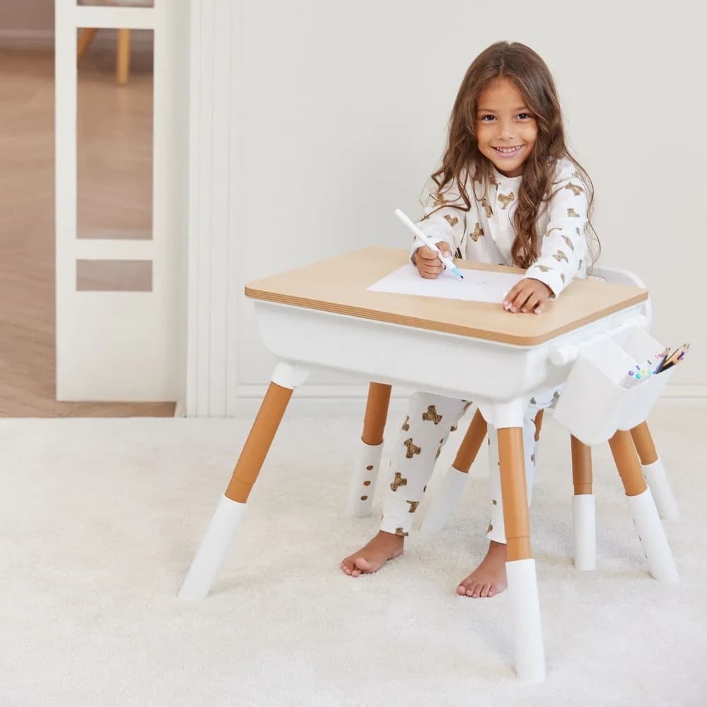 Комплект детской мебели LITEN «ЛИТЕН»: стол и стул, Белый