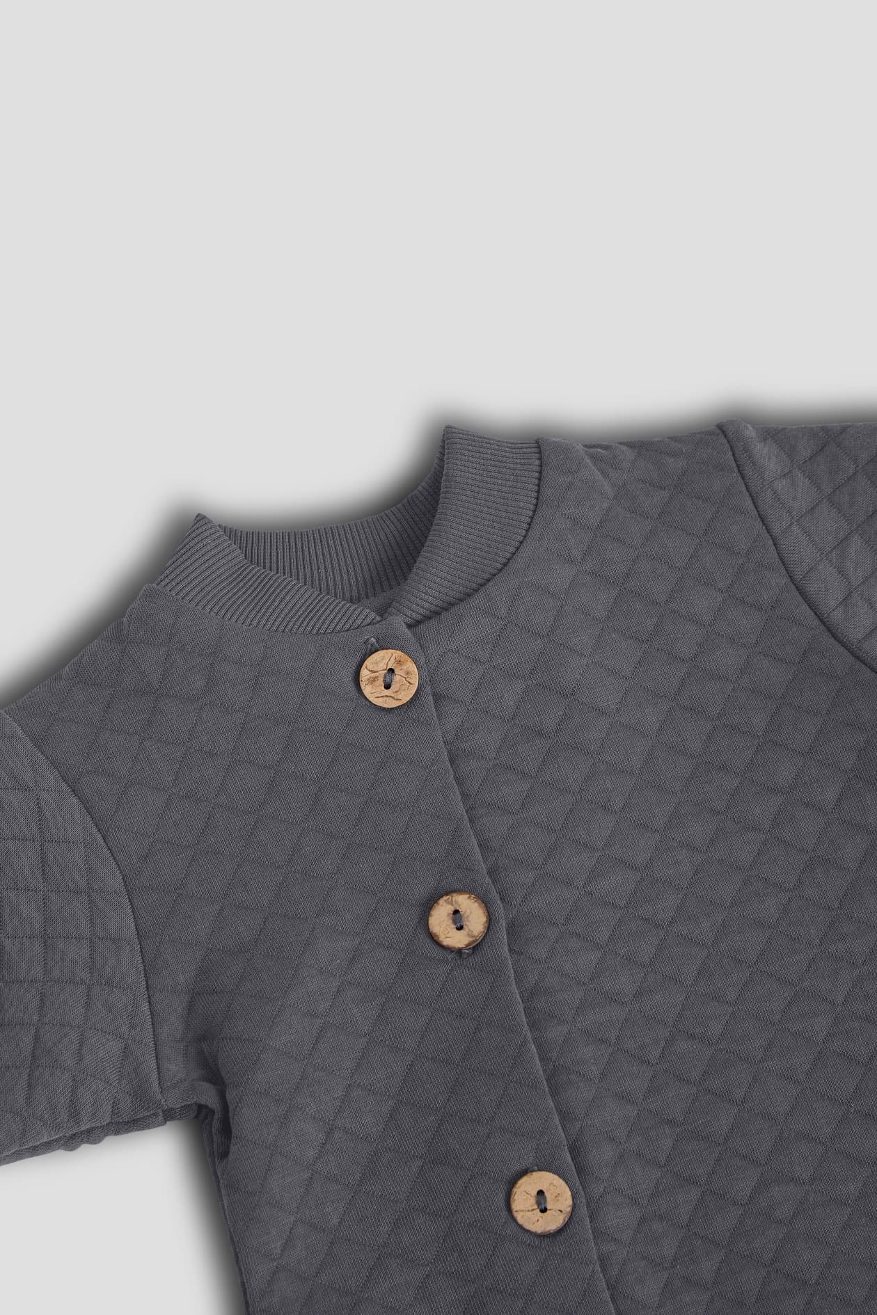 Комбинезон из капитония на пуговицах, Графитовый