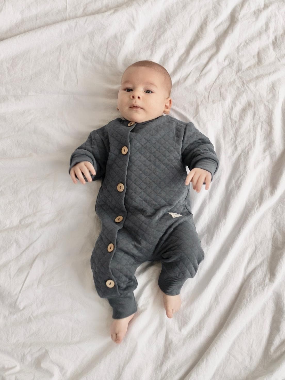 Комбинезон из капитония на пуговицах, Графитовый