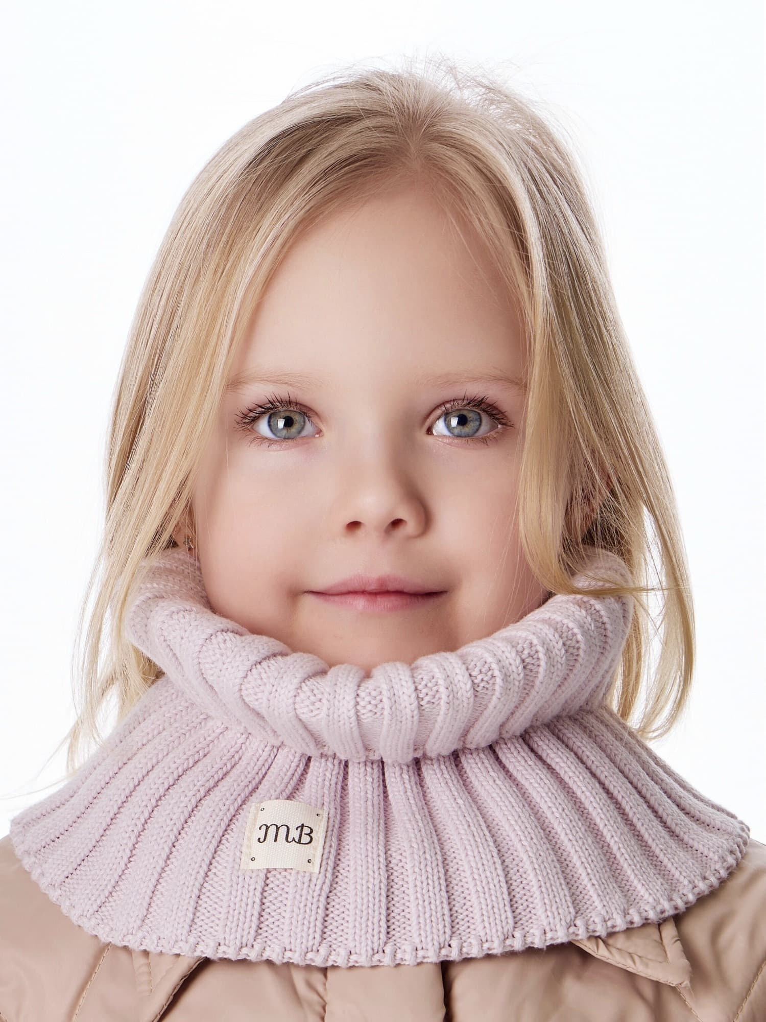 Снуд лапша из 100% хлопка Лавандовый