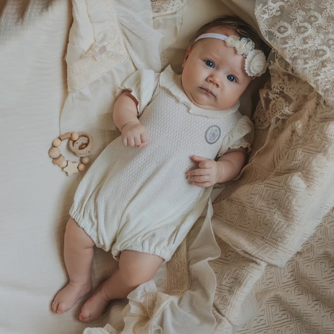 Песочник с рюшей, Натуральный