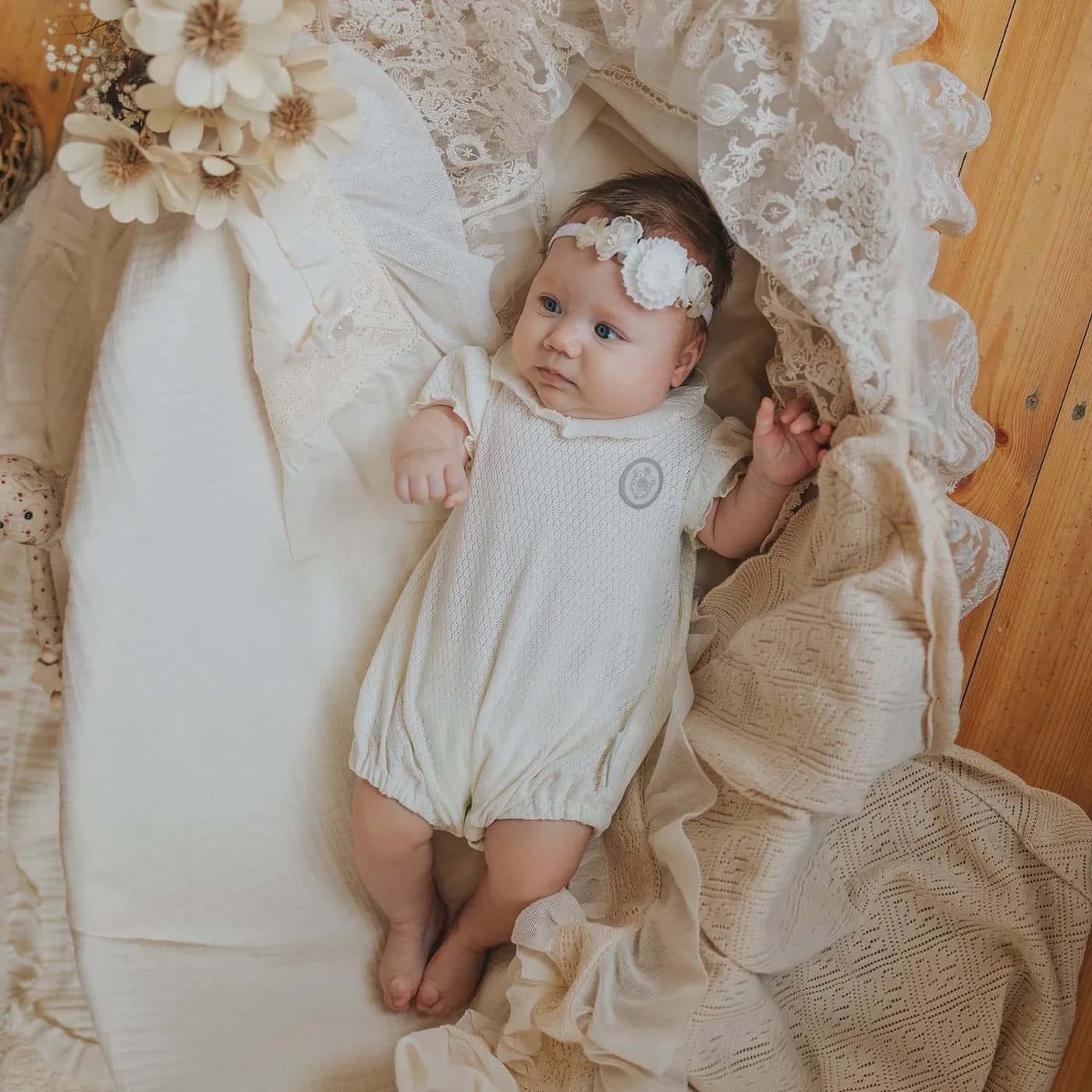 Песочник с рюшей, Натуральный