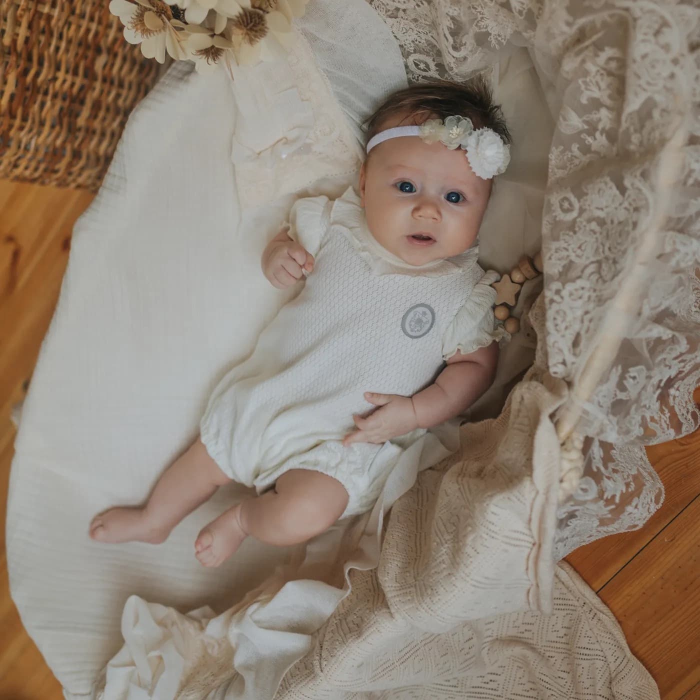 Песочник с рюшей, Натуральный