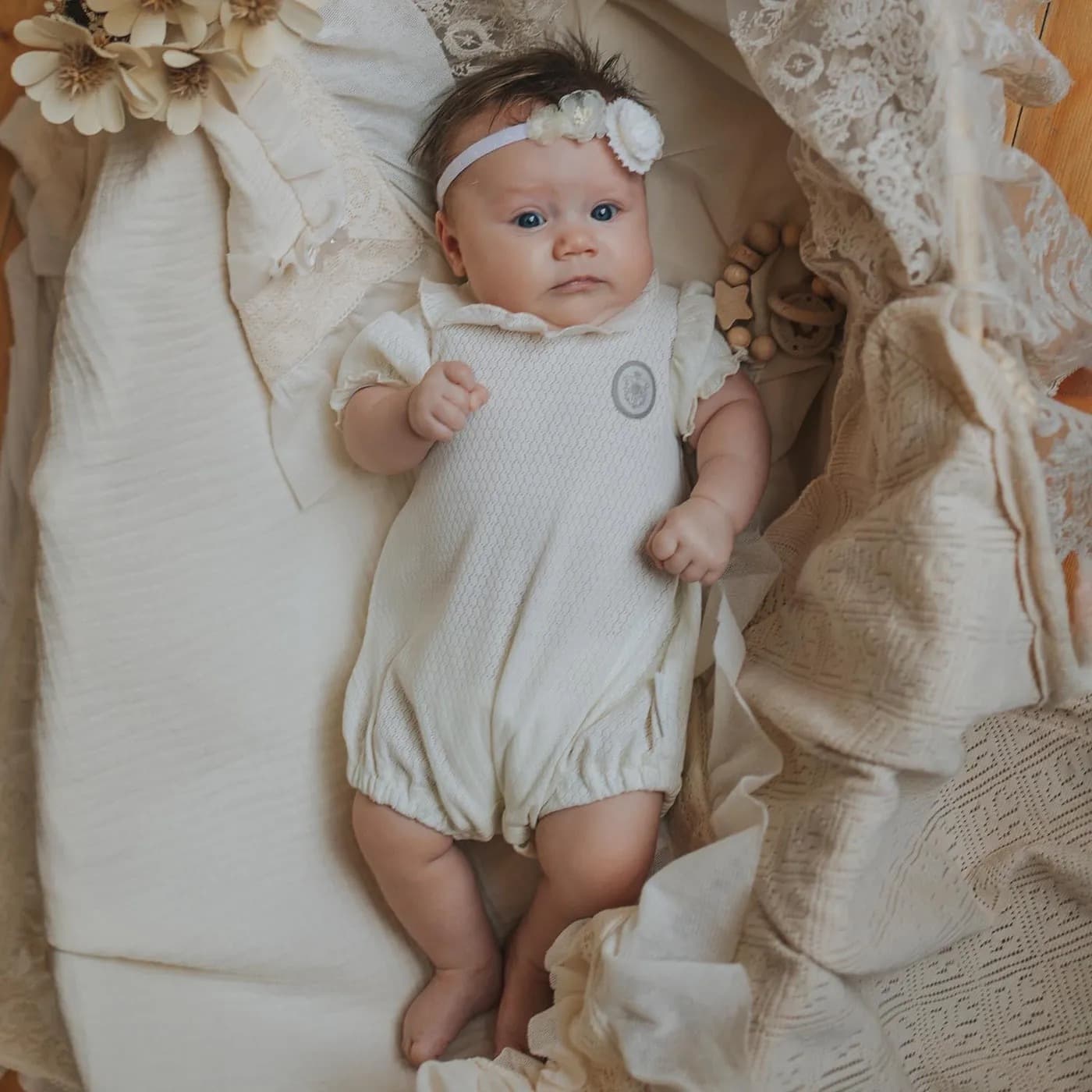 Песочник с рюшей, Натуральный