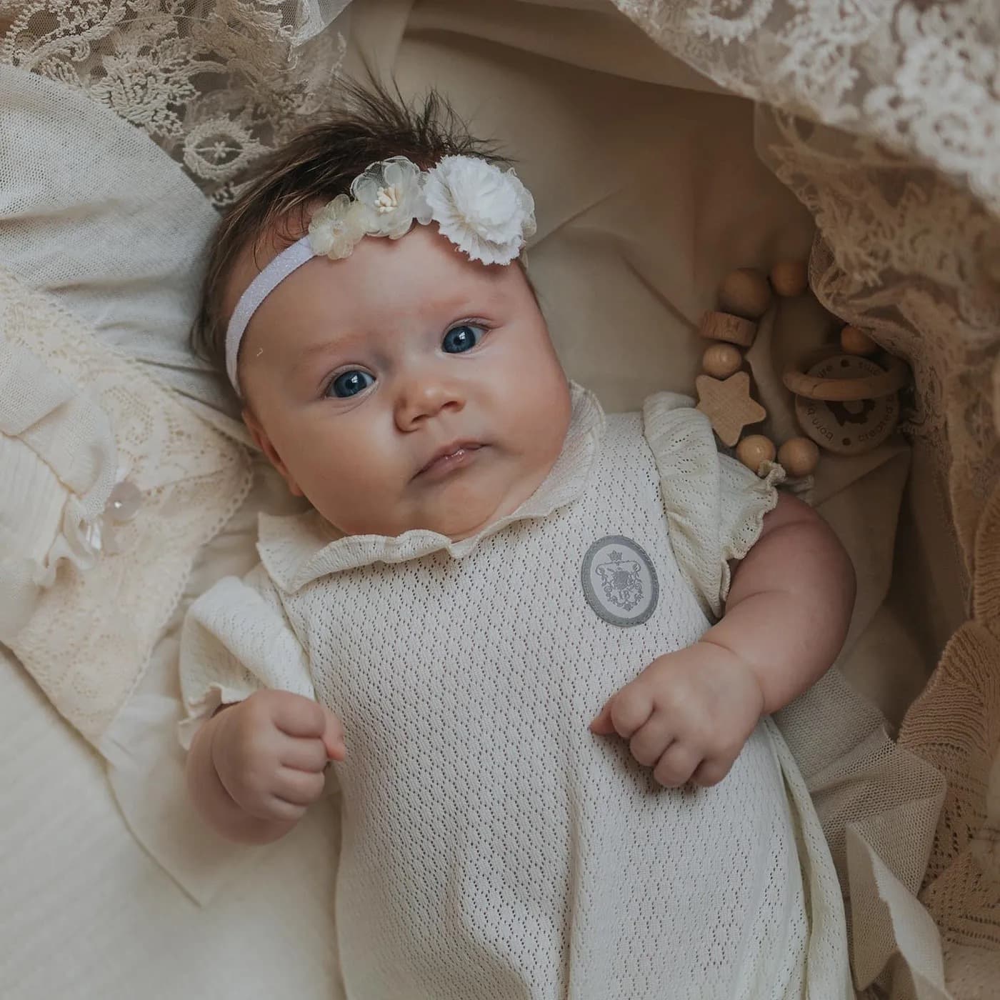 Песочник с рюшей, Натуральный