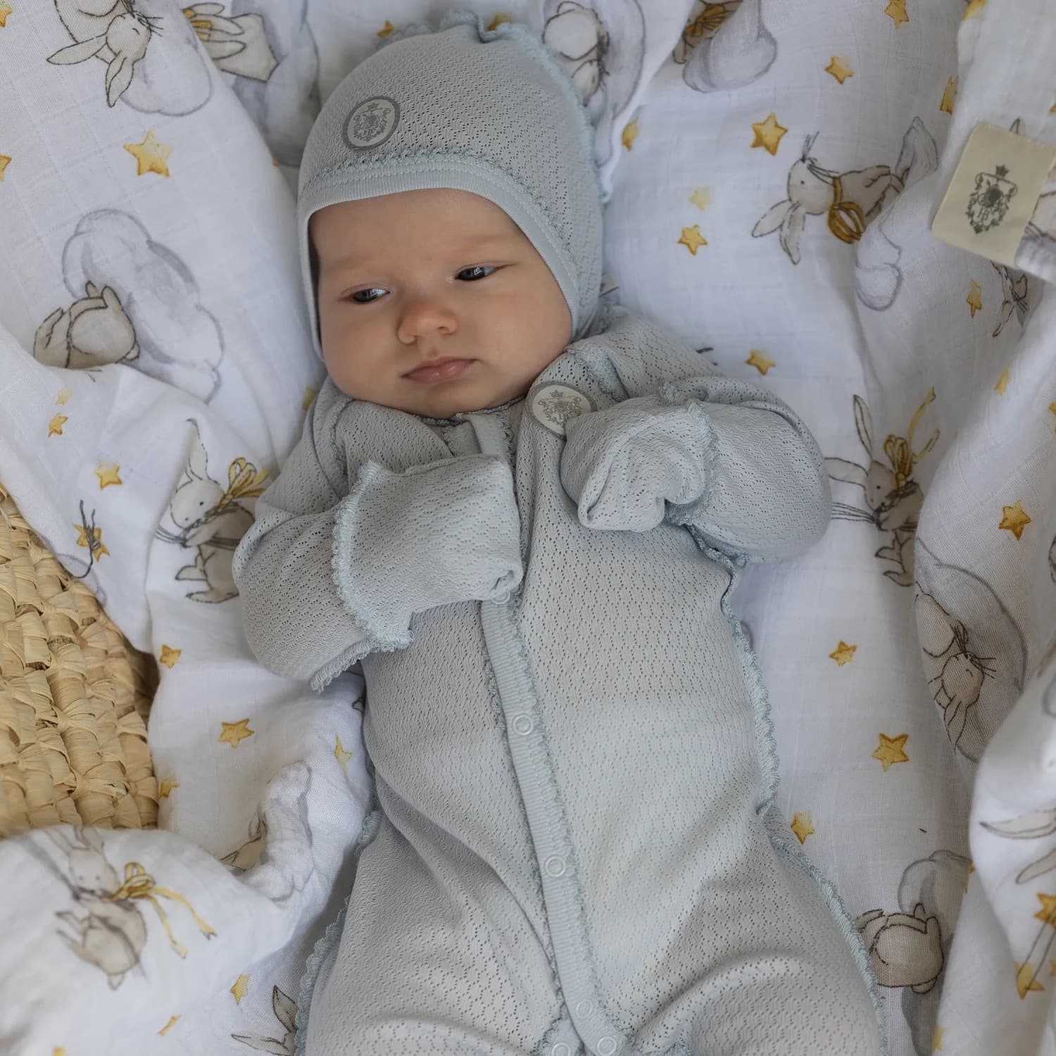 Слип ажурный, Серо-голубой