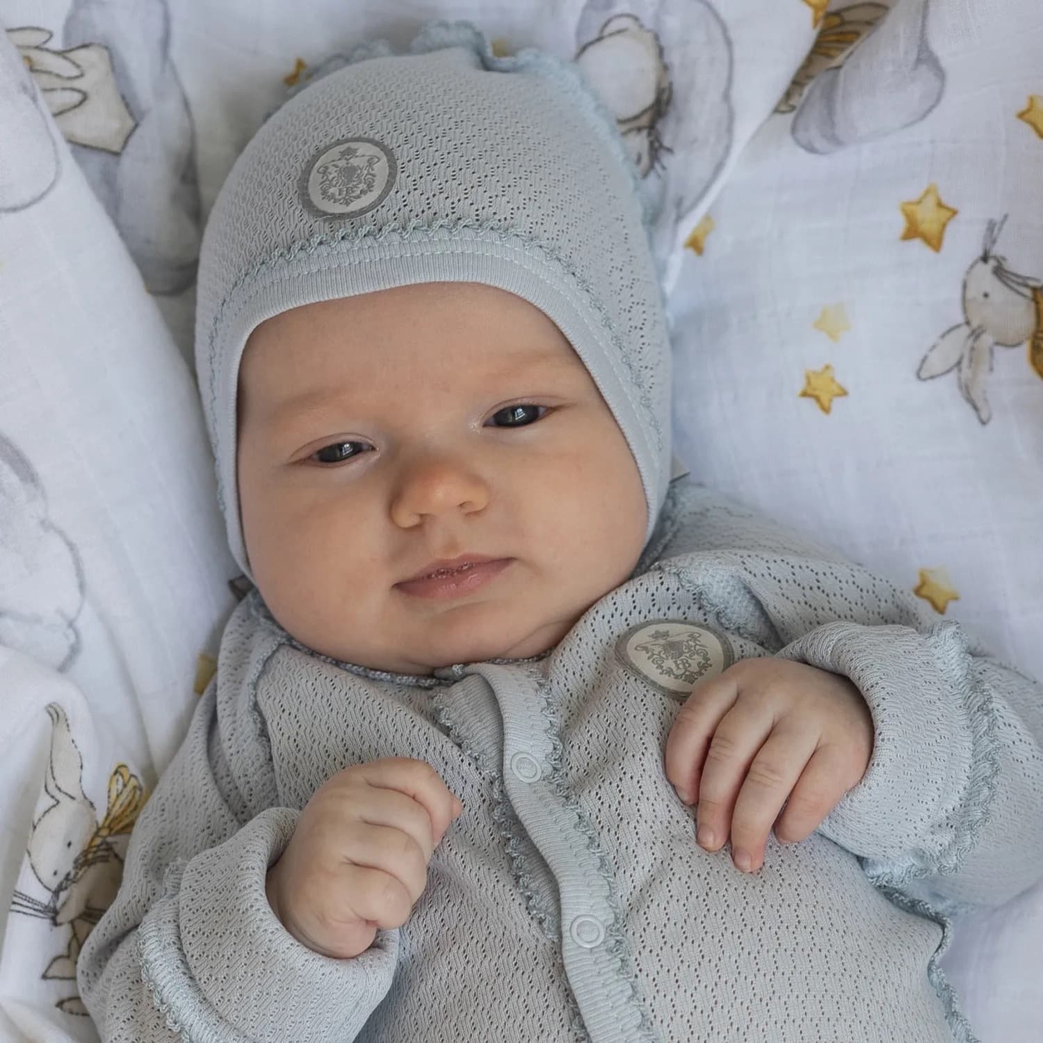 Слип ажурный, Серо-голубой