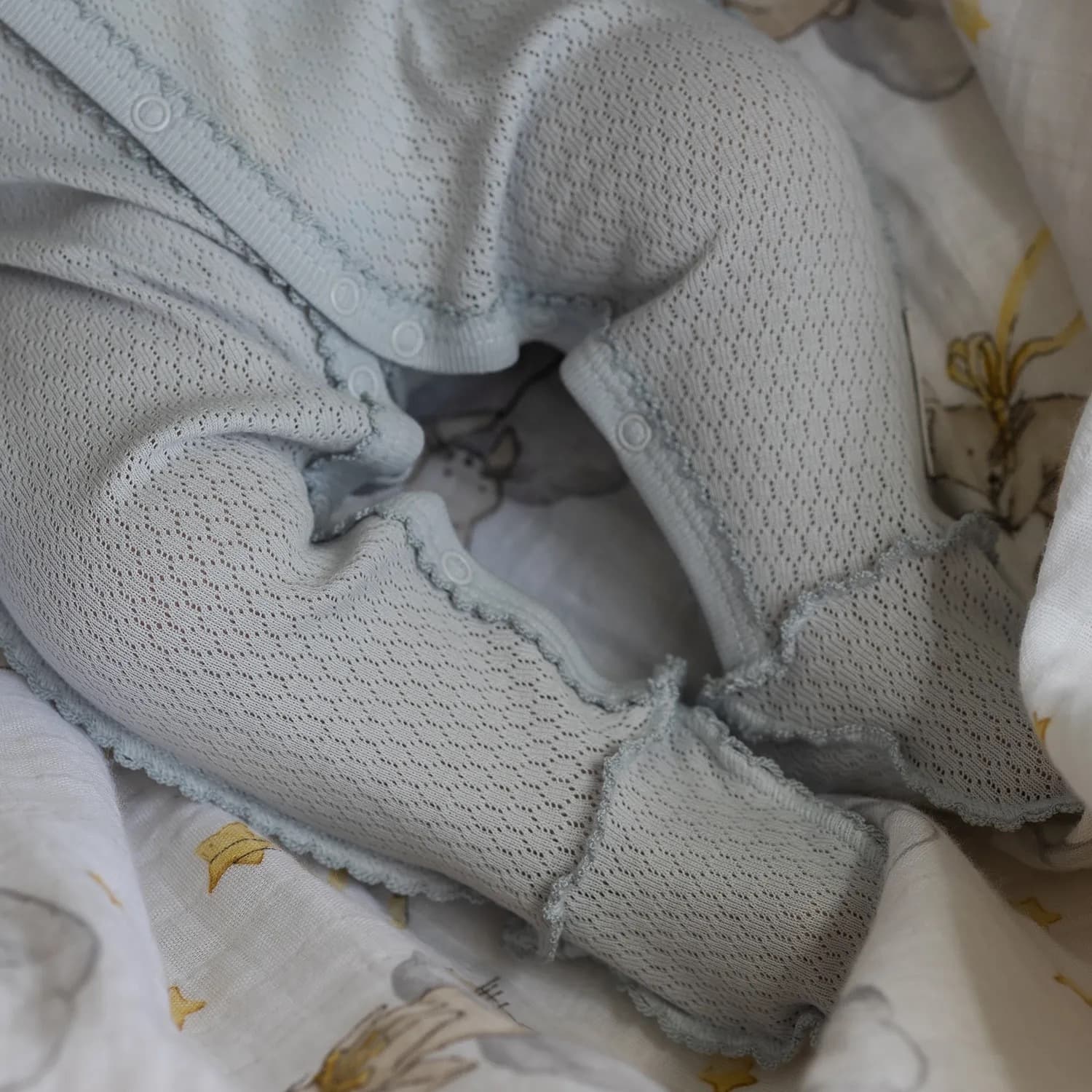 Слип ажурный, Серо-голубой