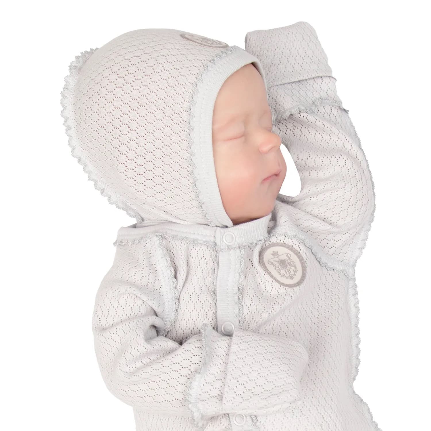 Слип ажурный, Серо-голубой