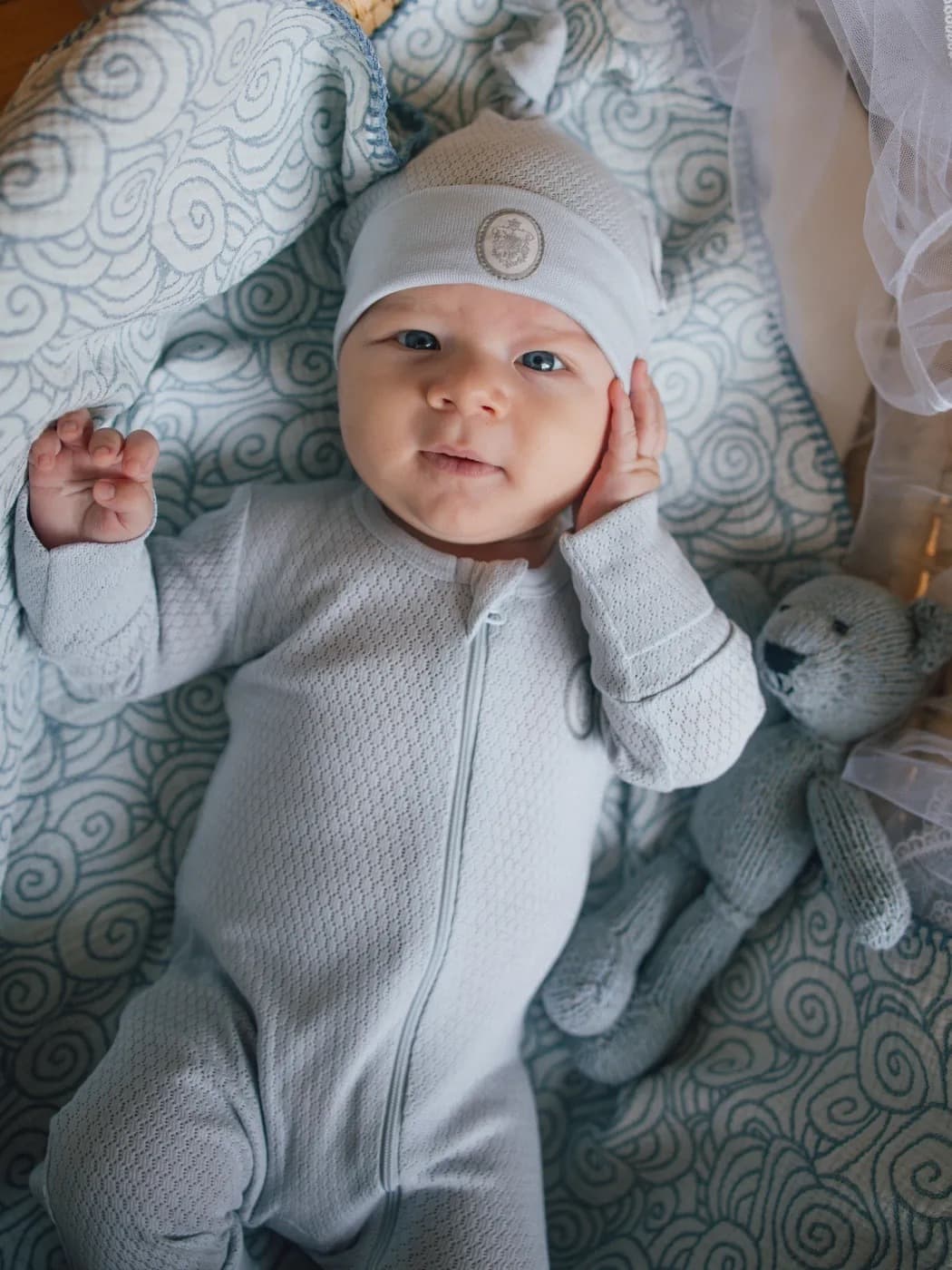 Шапочка, Серо-голубой