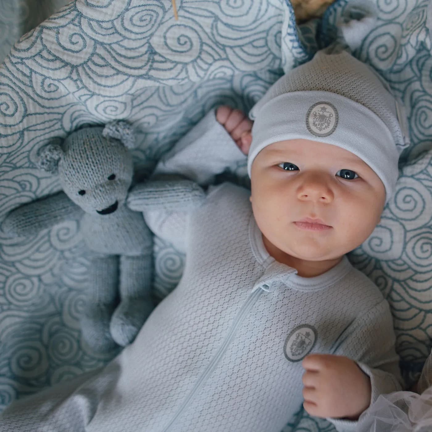 Шапочка, Серо-голубой