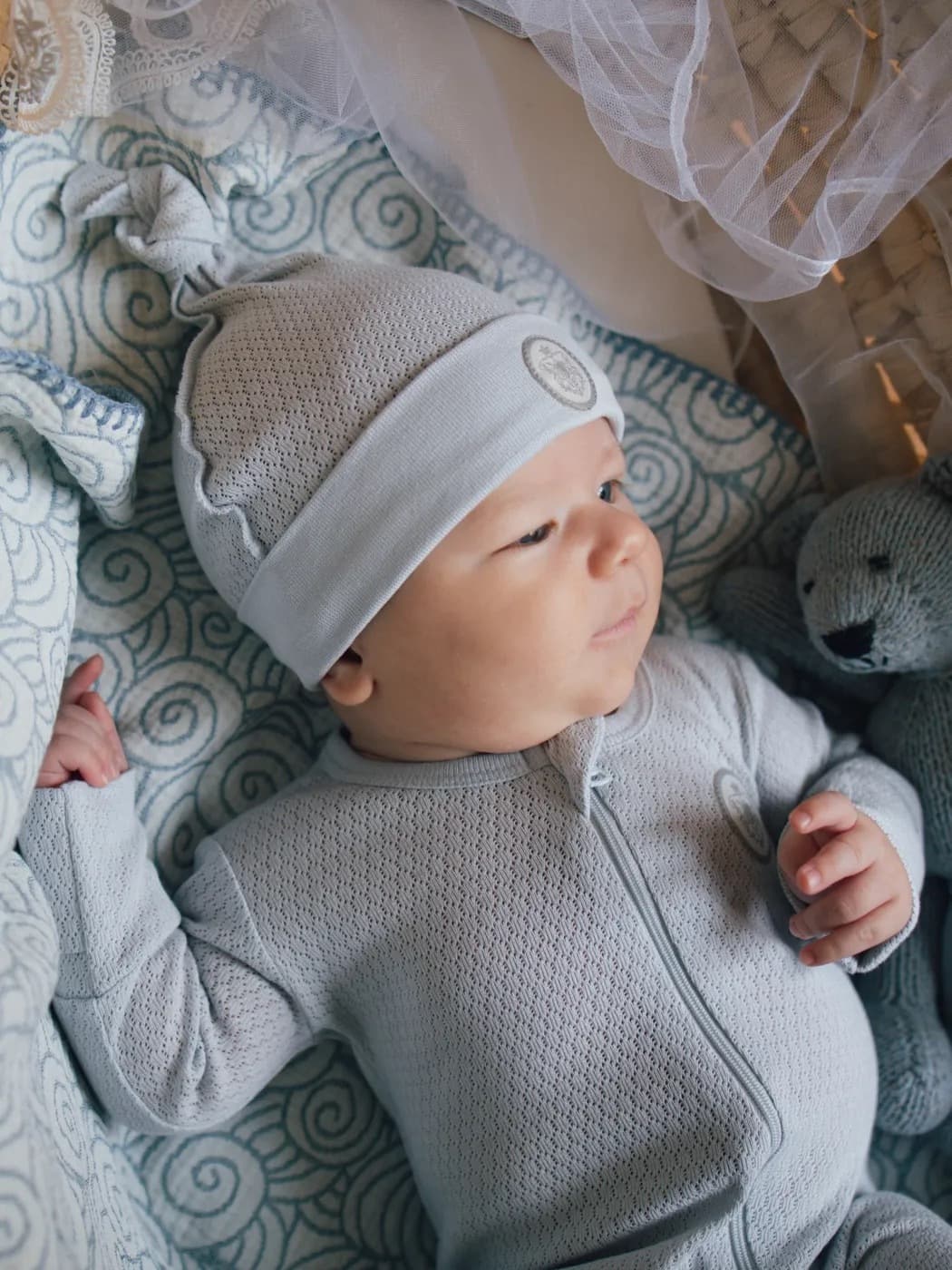 Шапочка, Серо-голубой