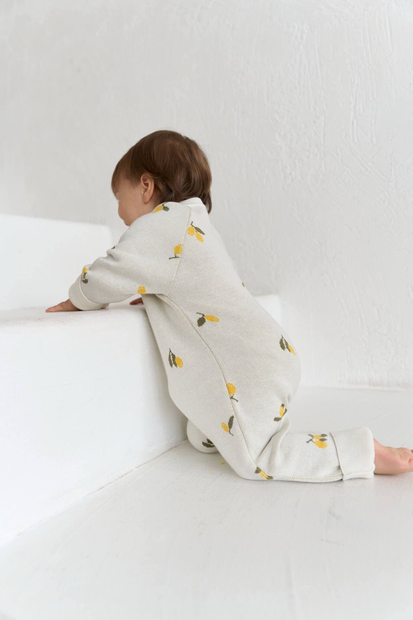 Комбинезон вязаный, Лимончики на экрю