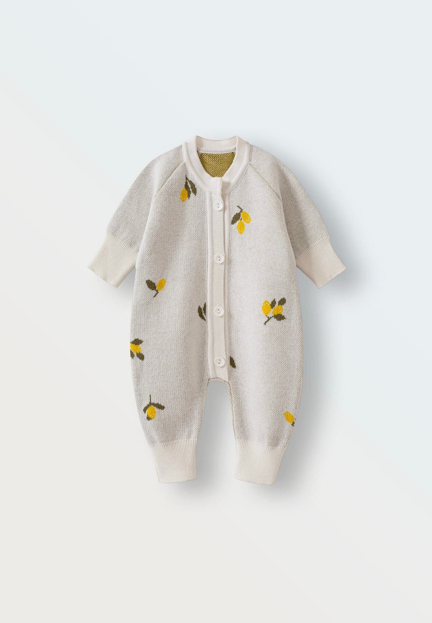 Комбинезон вязаный, Лимончики на экрю