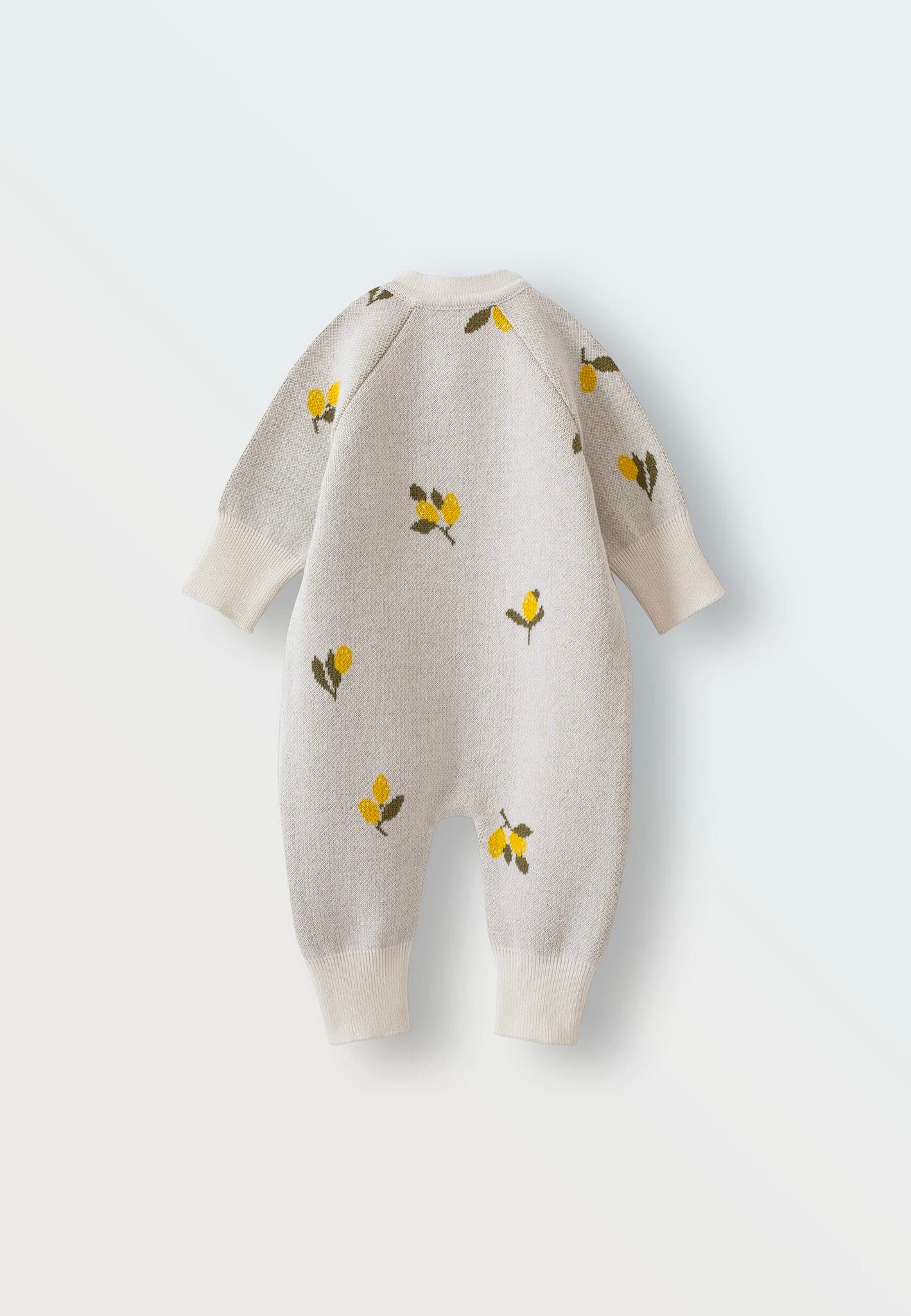 Комбинезон вязаный, Лимончики на экрю