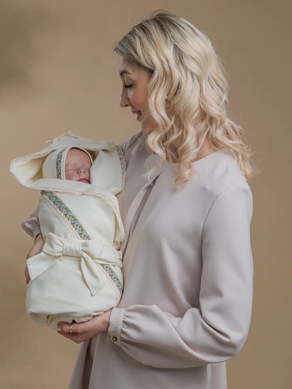 Конверт-плед "Русские традиции", Зелёный орнамент