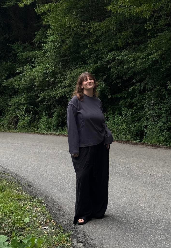 Лонгслив oversize, Серый