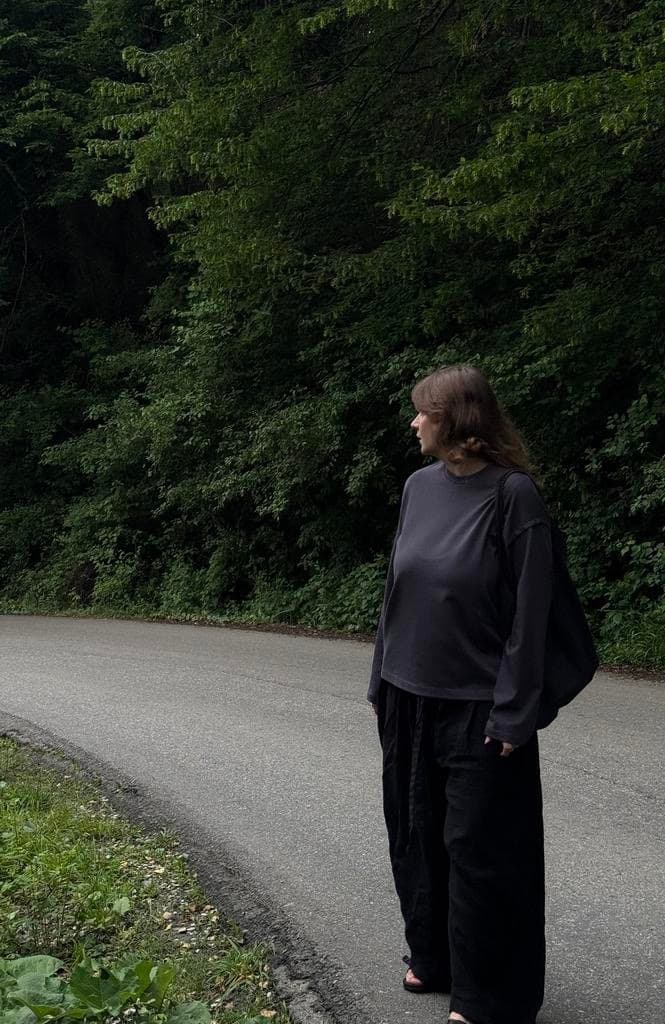 Лонгслив oversize, Серый