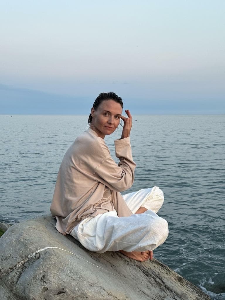 Лонгслив oversize, Бежевый