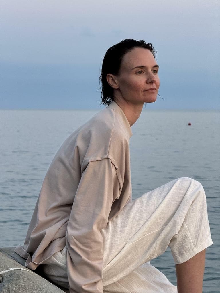 Лонгслив oversize, Бежевый