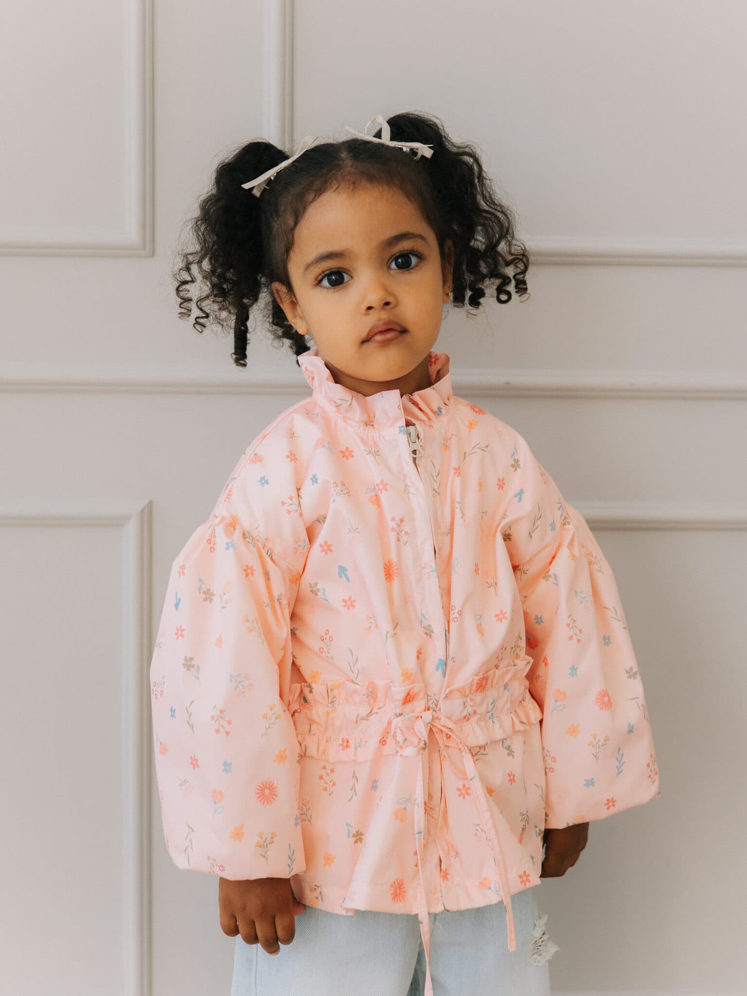 Ветровка в цветочек, Розовый