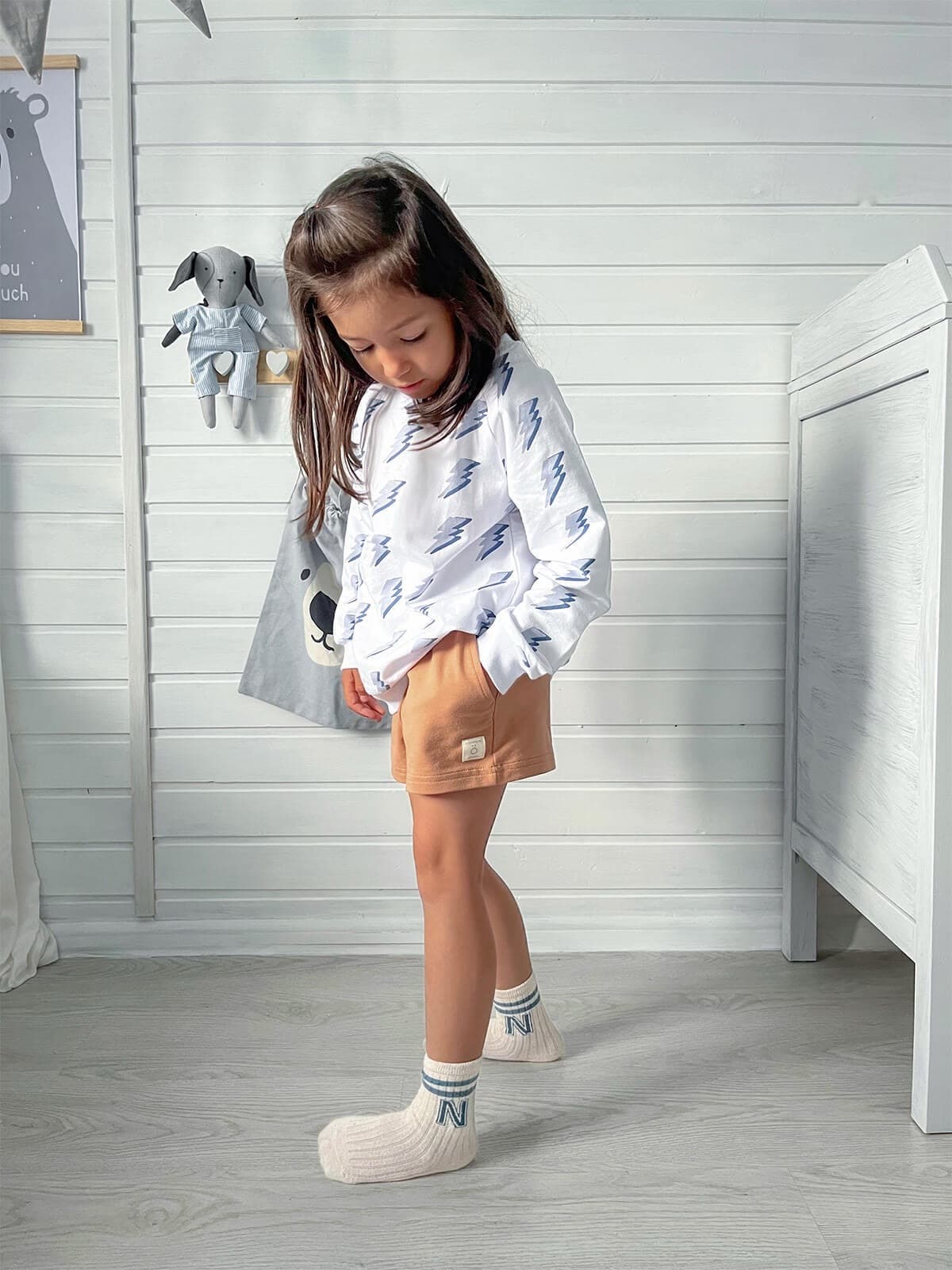 Шорты Mjolk Baby Blue/Camel, сет 2 шт.