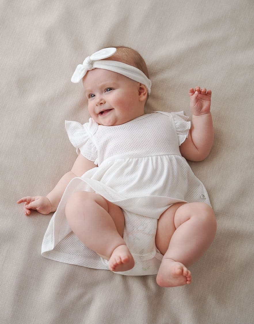 Платье-боди с крылышками "Молоко"