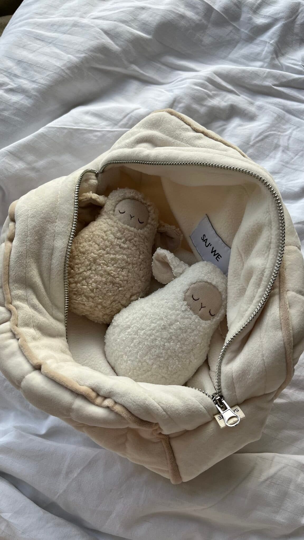 Неваляшка-погремушка Овечка, Бежевый