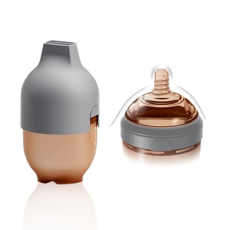 Бутылочка силиконовая для детей с соской HEORSHE 160ml, Grey