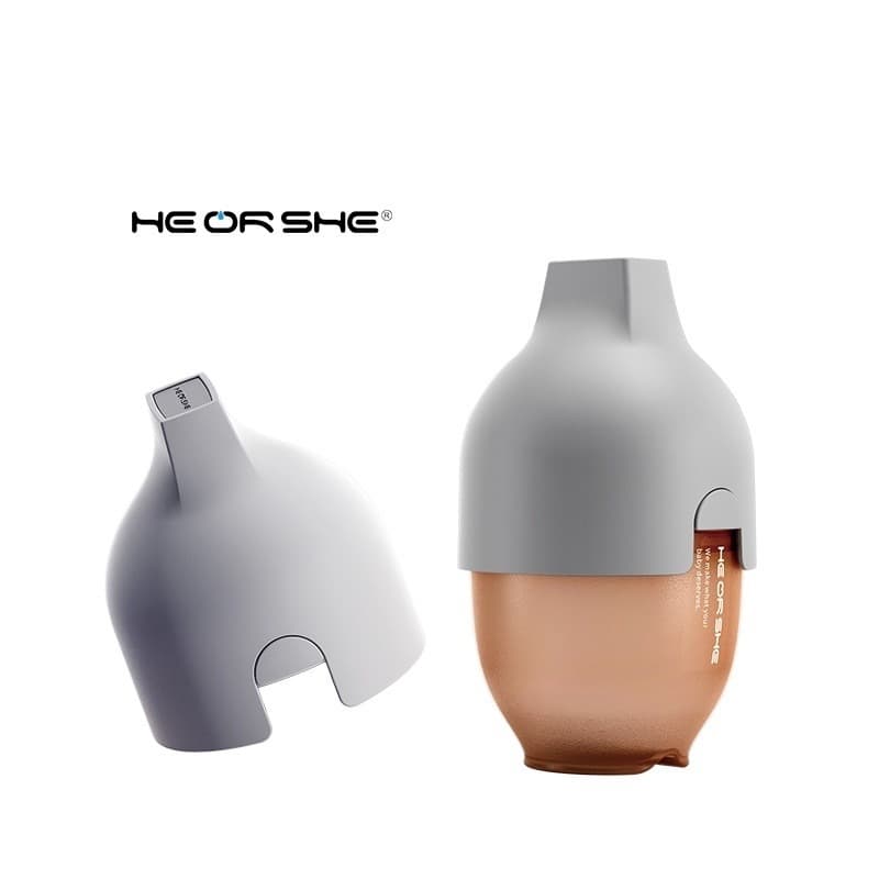 Бутылочка силиконовая для детей с соской HEORSHE 160ml, Grey