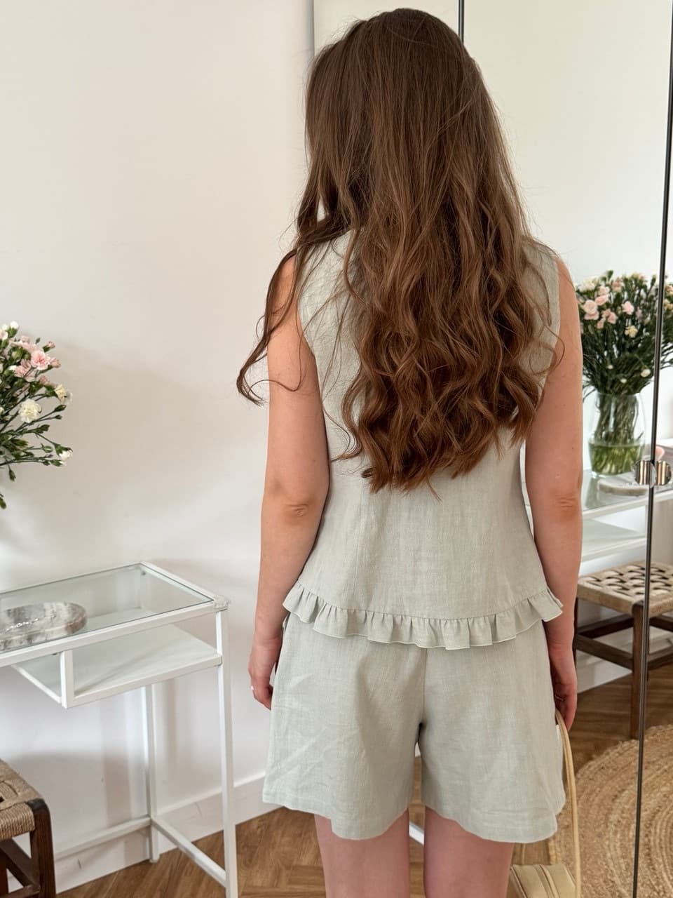 Жилет Summer на завязках из крапивы, Мятный