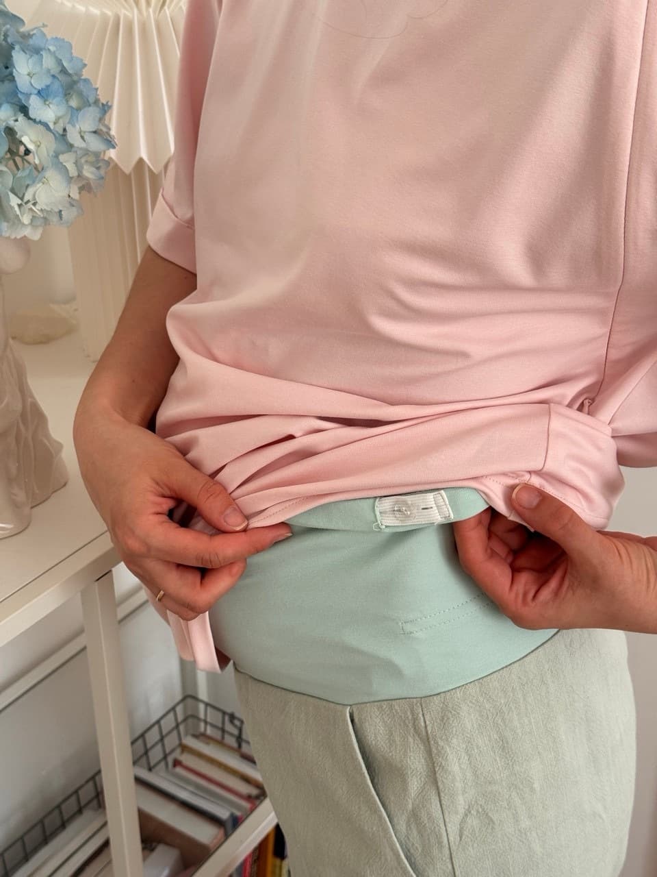 Шорты Summer из крапивы для беременных, Мятный