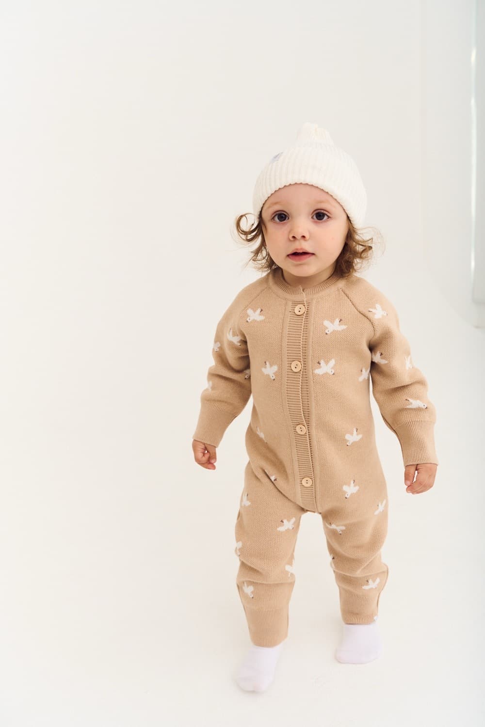 Комбинезон вязаный, Птички