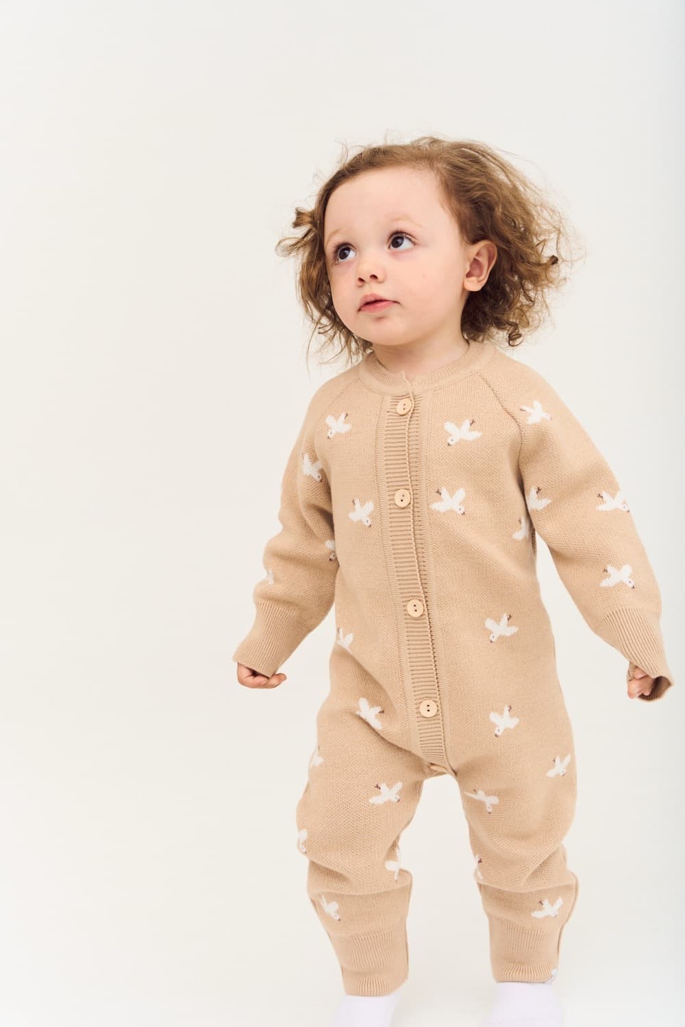 Комбинезон вязаный, Птички