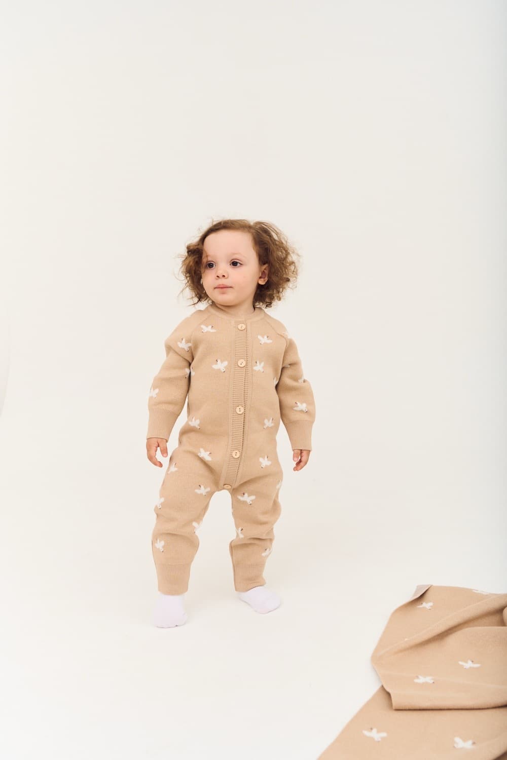 Комбинезон вязаный, Птички