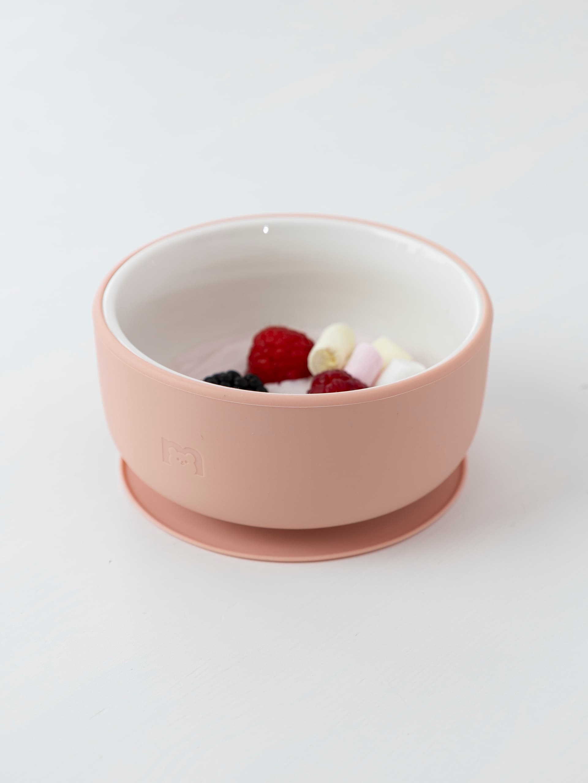 Фарфоровая миска на силиконовой присоске, Cotton candy