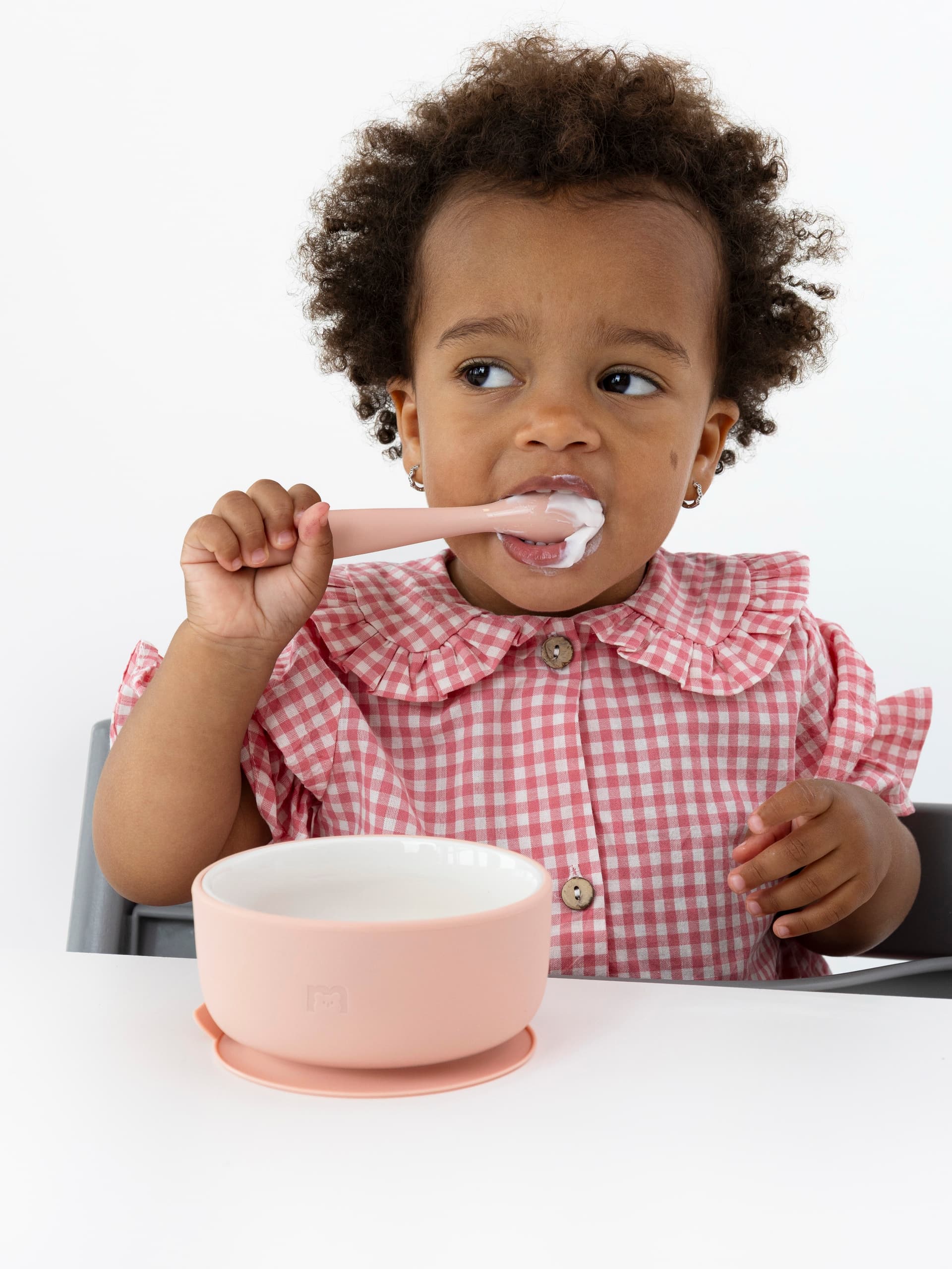 Фарфоровая миска на силиконовой присоске, Cotton candy