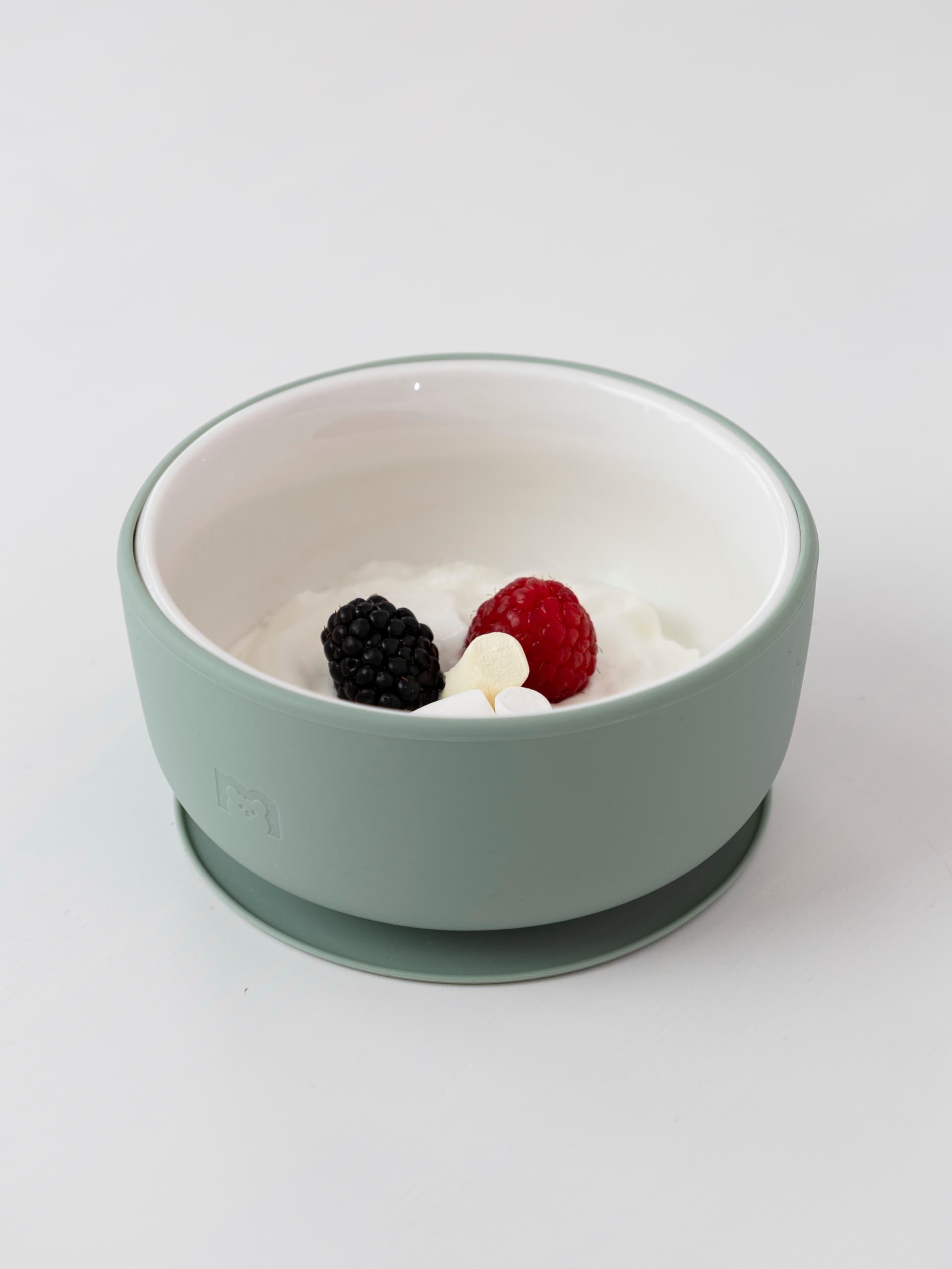 Фарфоровая миска на силиконовой присоске, Mint