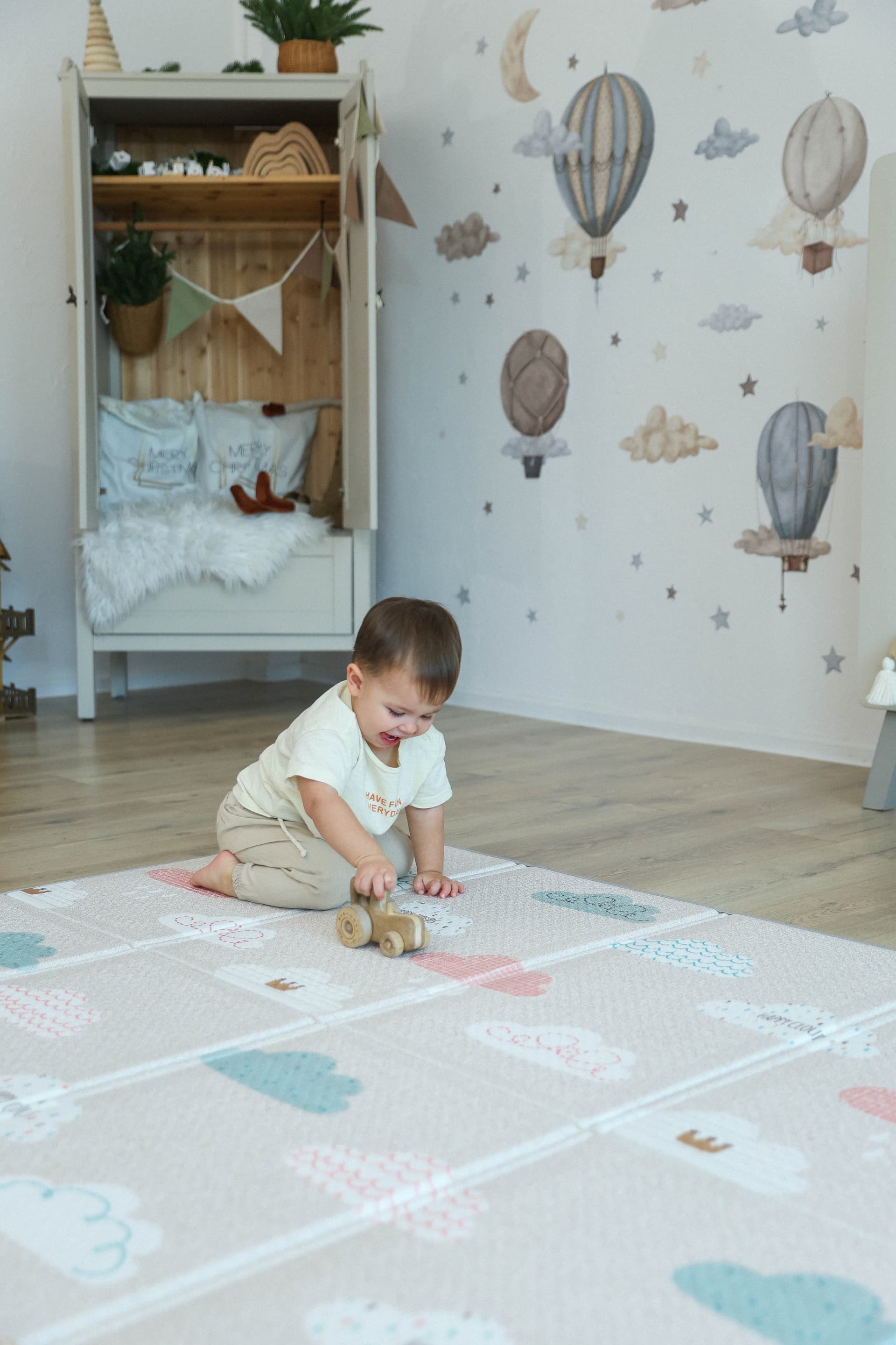 Складной коврик Sillky Portable 140x200x1 см, Облачка