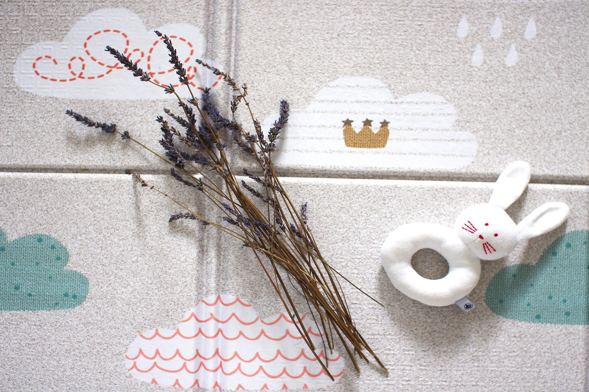 Складной коврик Sillky Portable 140x200x1 см, Облачка