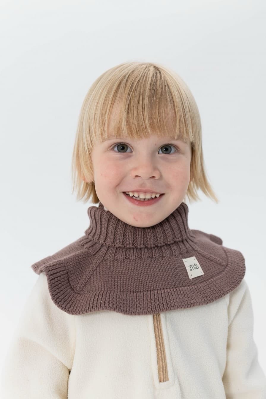 Манишка из меринос-кашемира, Кофейный, Универсальный