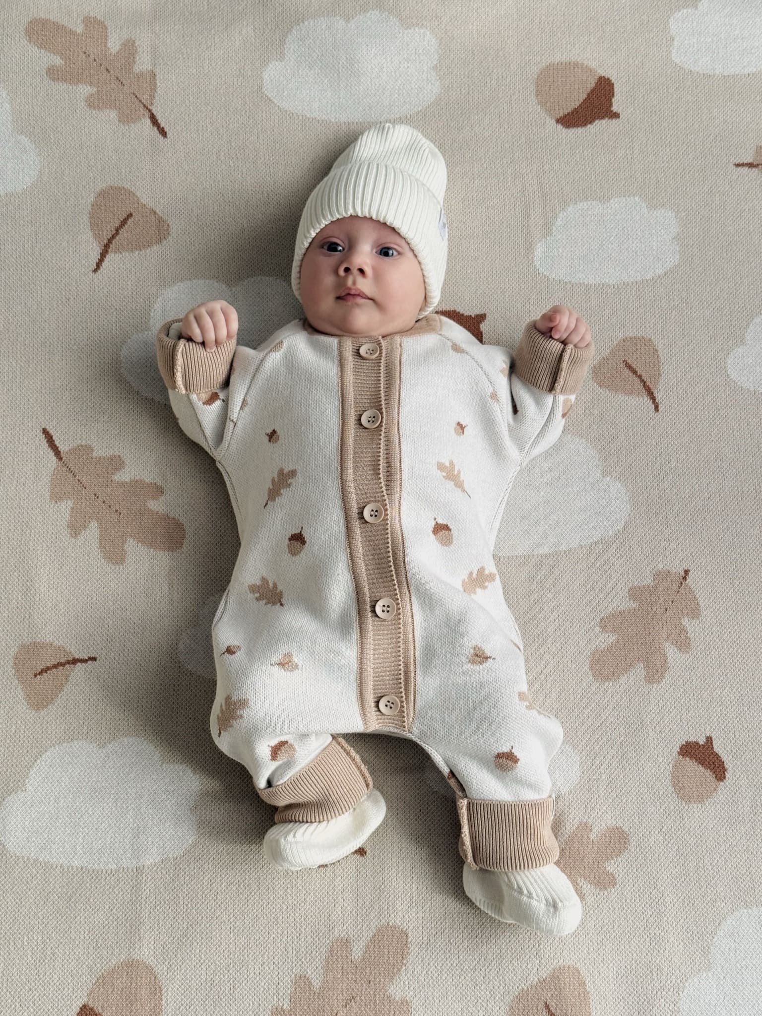 Комбинезон вязаный, Желуди