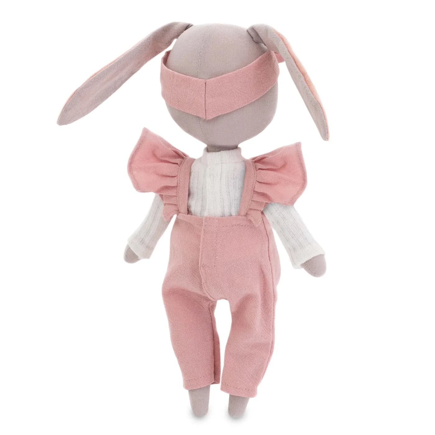 Зайка Люси в розовом комбинезоне 30 см