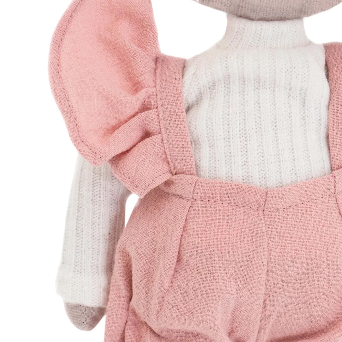 Зайка Люси в розовом комбинезоне 30 см