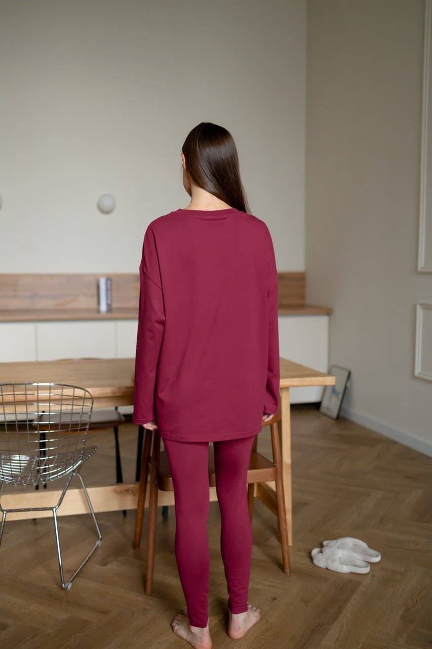 Лонгслив Basic для беременных и кормящих мам, Винный