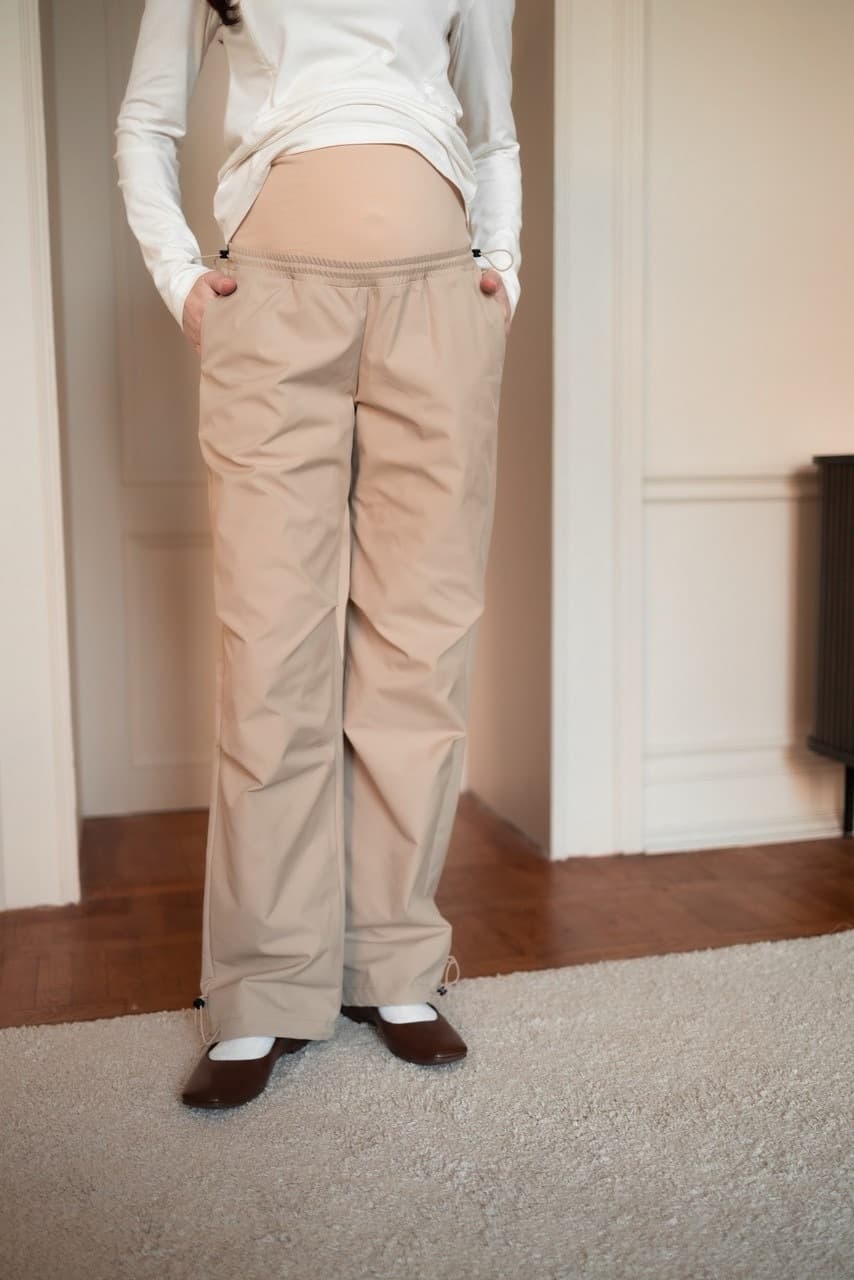Брюки карго Basic для беременных, Бежевый