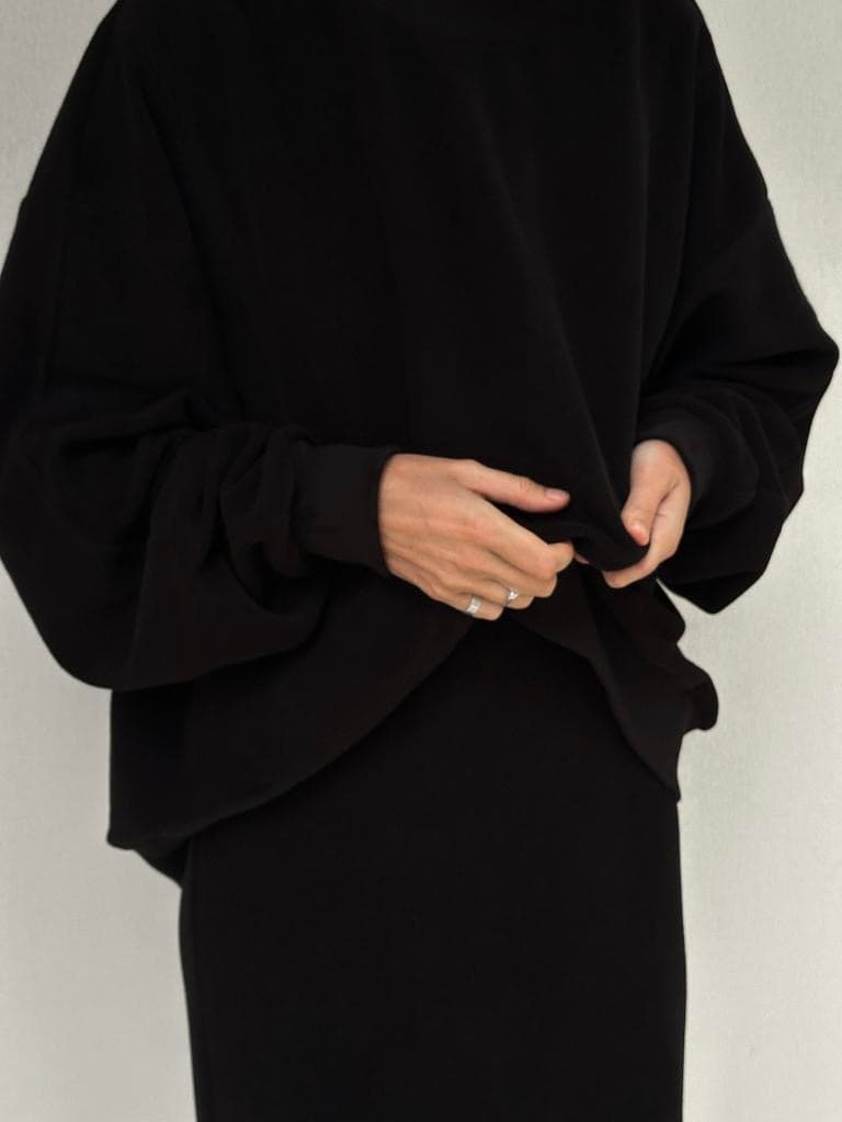 Костюм с юбкой, Черный