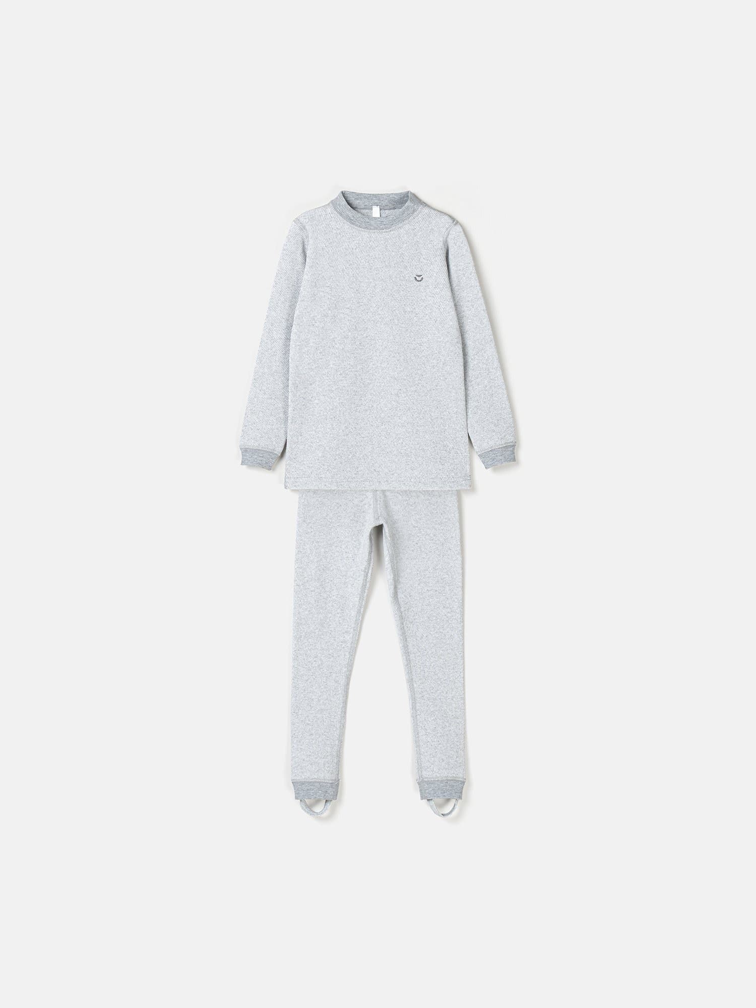 Термобельё джемпер и брюки, Серый меланж