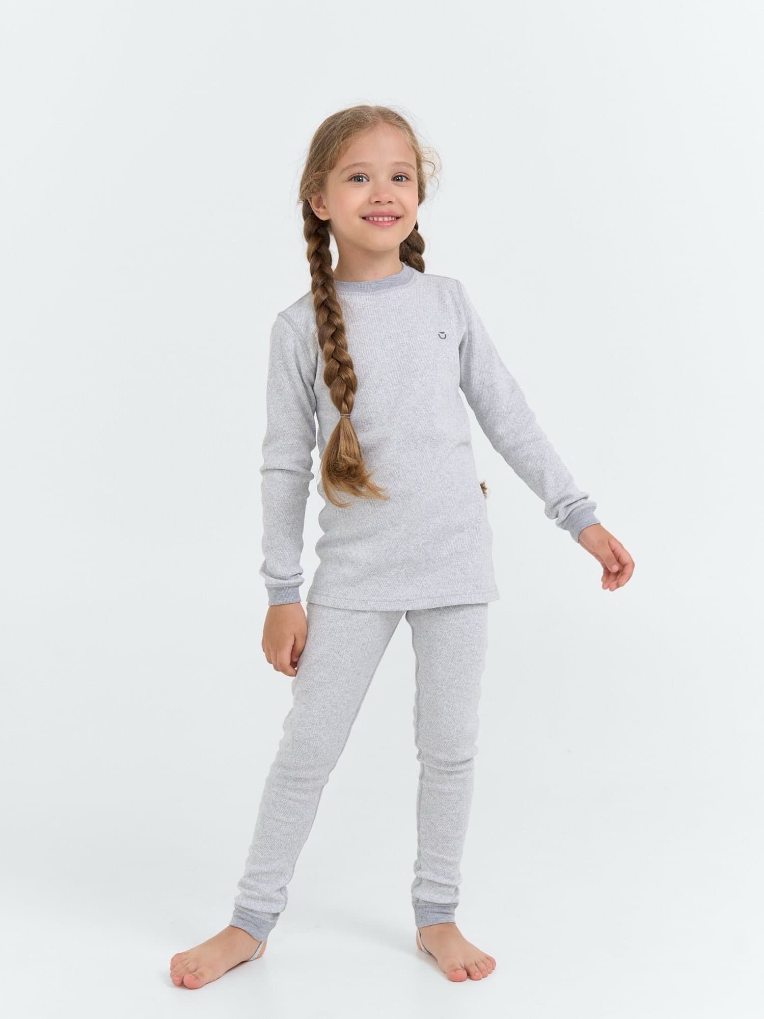 Термобельё джемпер и брюки, Серый меланж