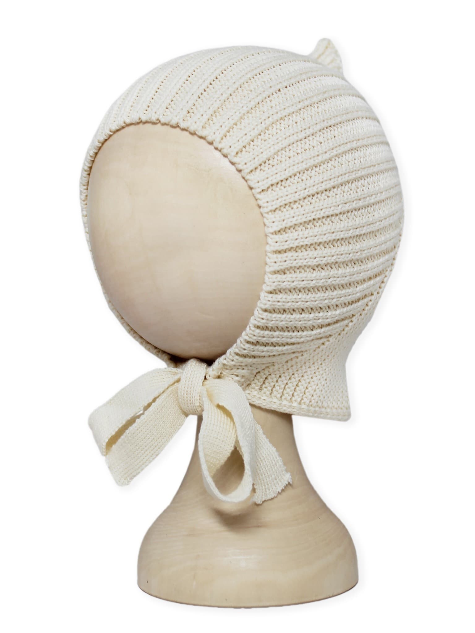 Вязаный комплект Комбинезон и чепчик, Молочный